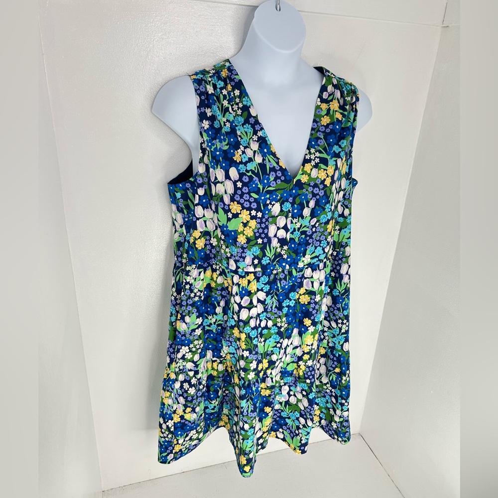 Maggy London‎ NWT Floral Dress Size 18 Sleeveless Pockets Romantic Feminine - Picture 3 of 15